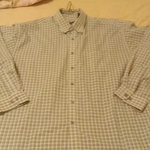 Mens long sleeve button down casual shirt XL